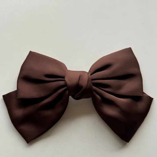 Mocha Seoul Satin Bow