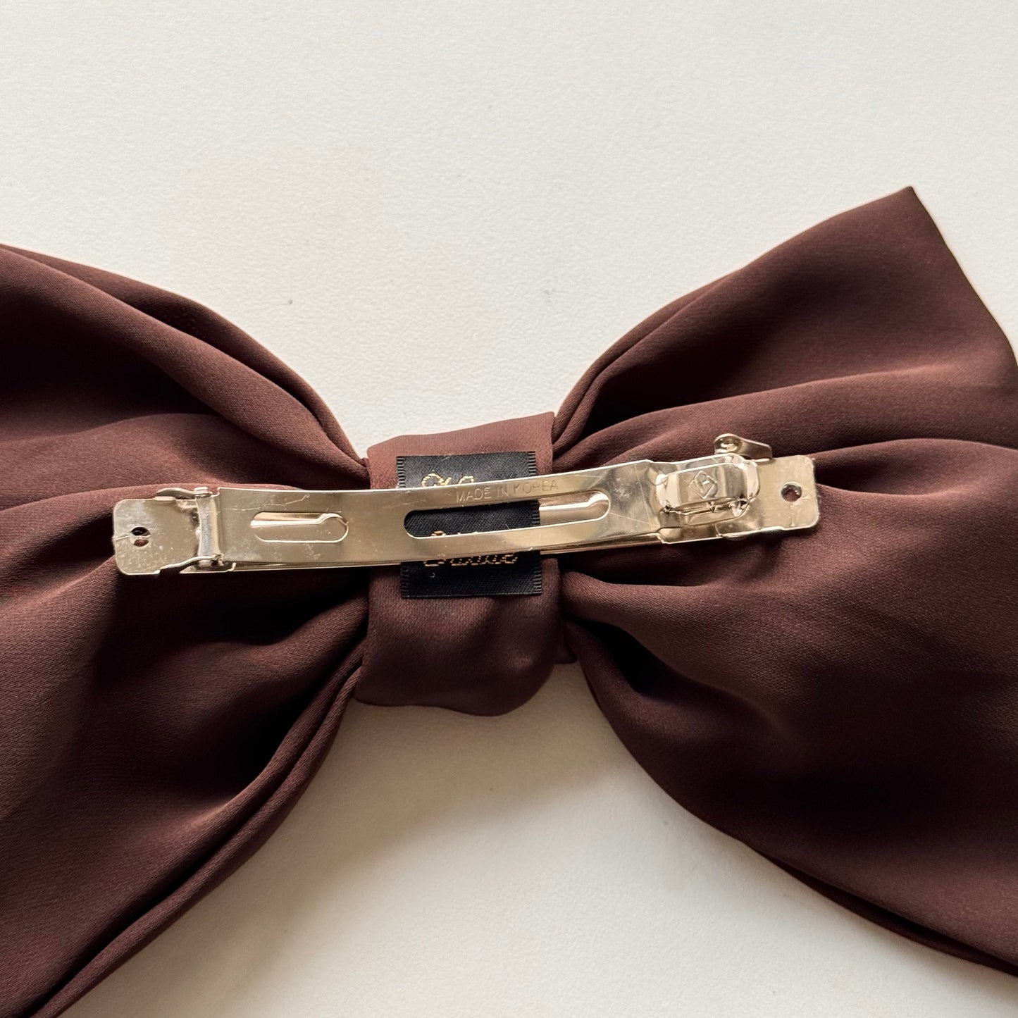 Mocha Seoul Satin Bow