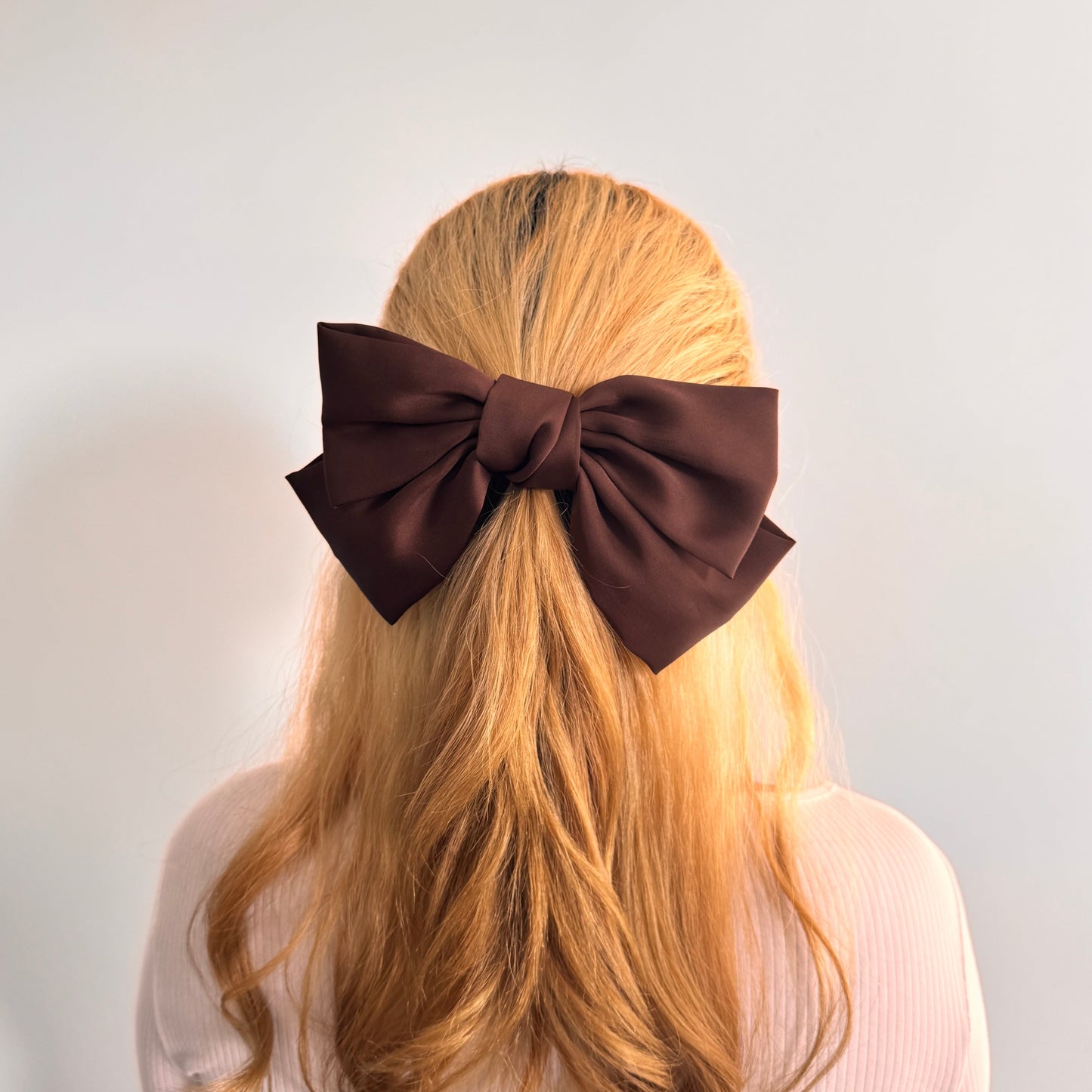Mocha Seoul Satin Bow