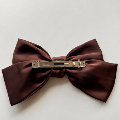 Mocha Seoul Satin Bow