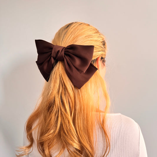 Mocha Seoul Satin Bow